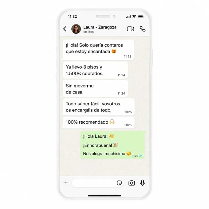 Captura de WhatsApp de Laura - Zaragoza